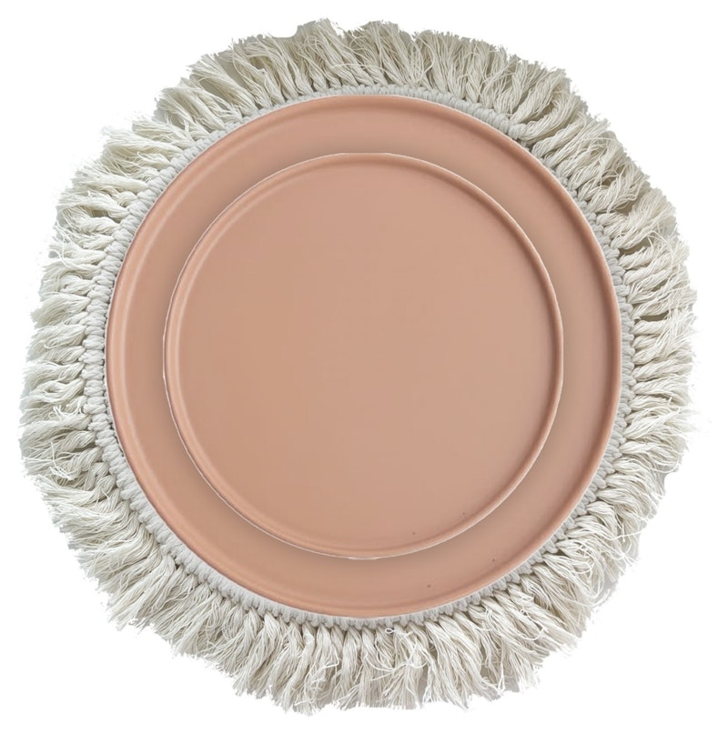 Сет тарелок Макраме Акцент Терракота С и М