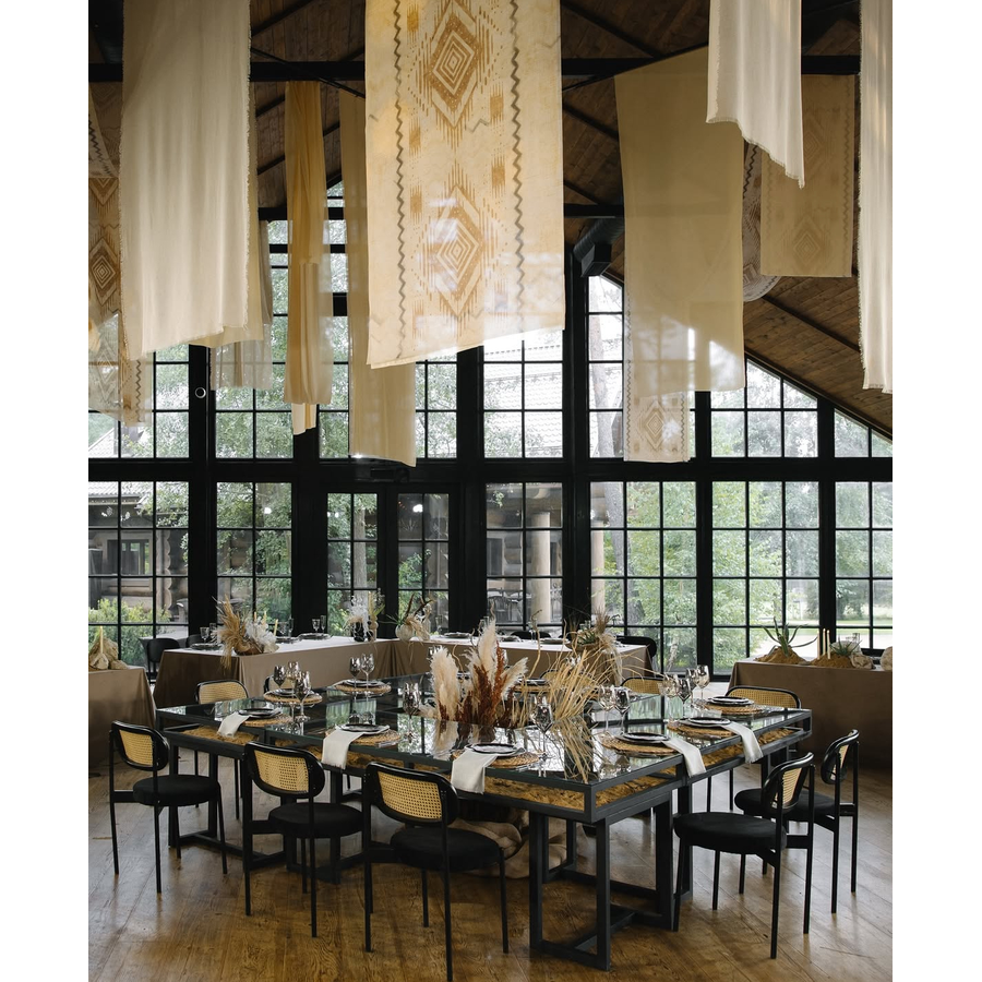 Стул Модерн Черный, Ротанг в черной раме + Черная ночь - Фото миниатюра 5