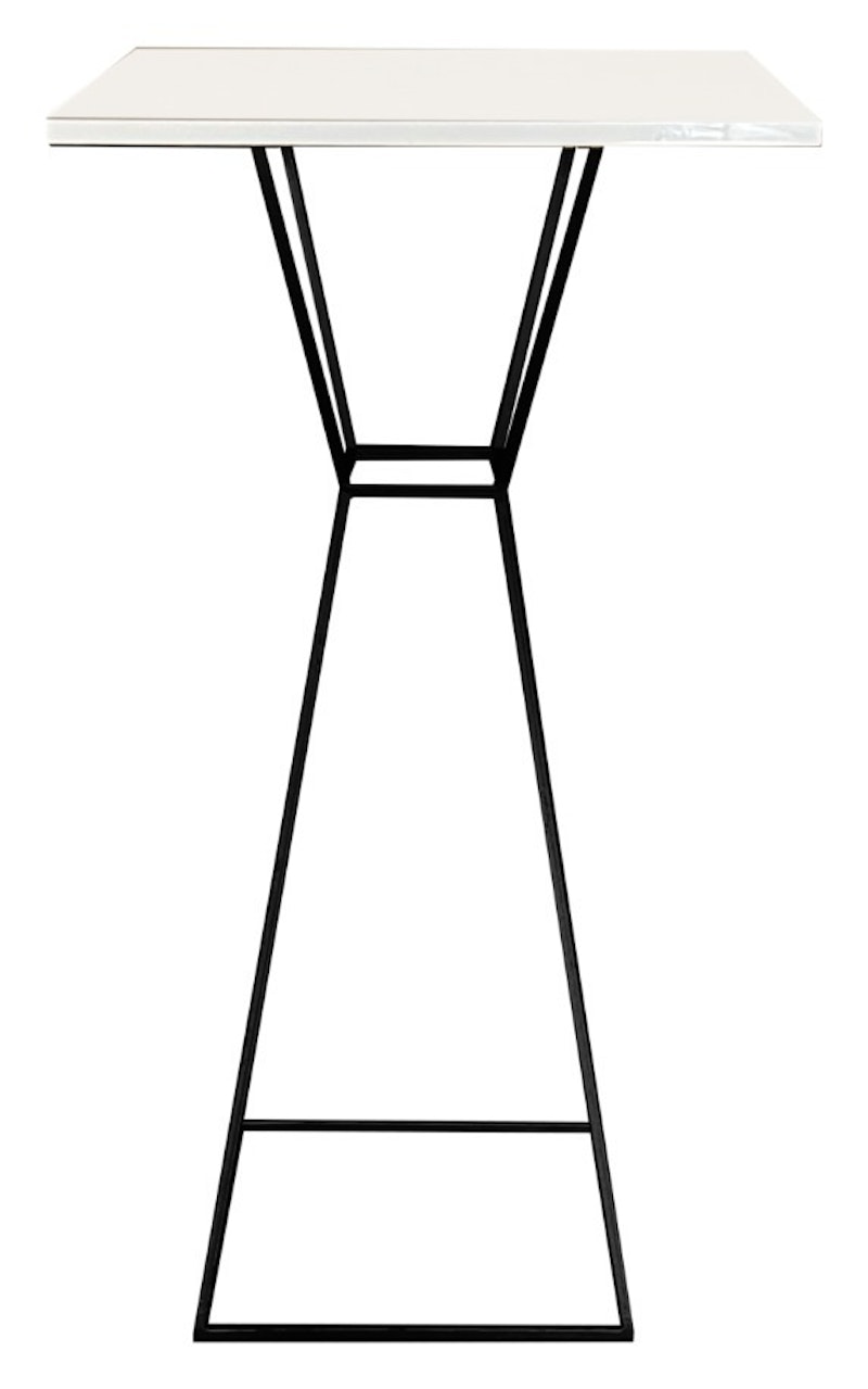 Коктейльный столик Песочные Часы Черный с квадратной столешницей