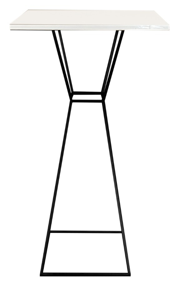 Коктейльный столик Песочные Часы Черный с квадратной столешницей