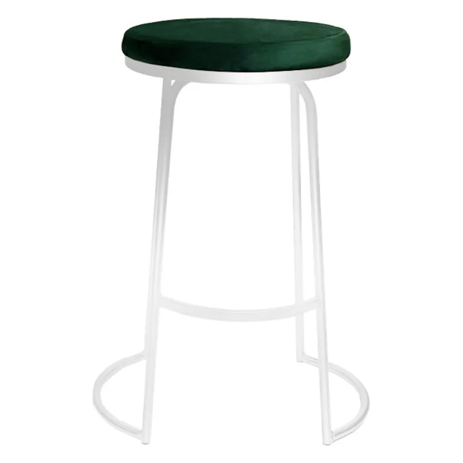 Стул барный Модерн Сэддл Изумрудный (любой оттенок каркаса) - Фото миниатюра 4