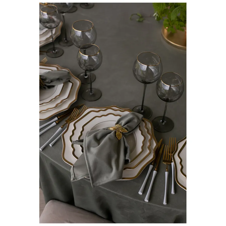 Сет порционных тарелок Анна, 27 и 23см диаметр - Фото миниатюра 2