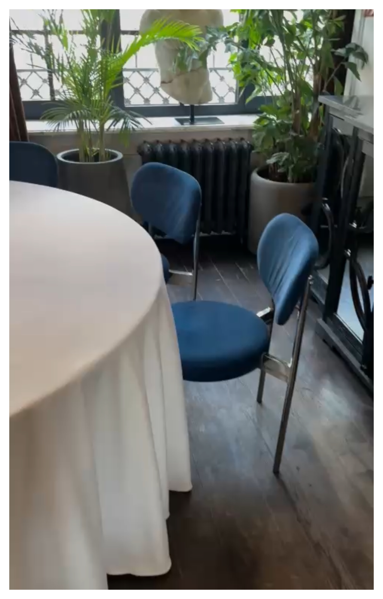 Стул Модерн Серебро, Глубокий синий