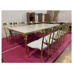 Прямоугольный стол Ректангл Золото-240, белый глянцевый МДФ - Фото 5