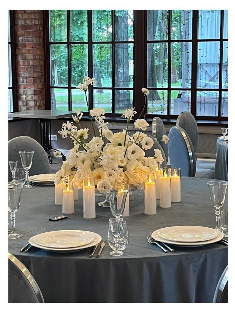 Скатерть велюр, круглая, серо-голубая