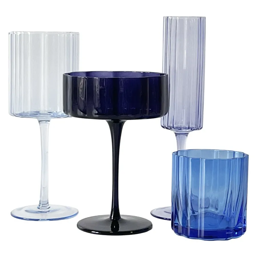 Сет бокалов Сквош Этюд в синем - Фото миниатюра 1