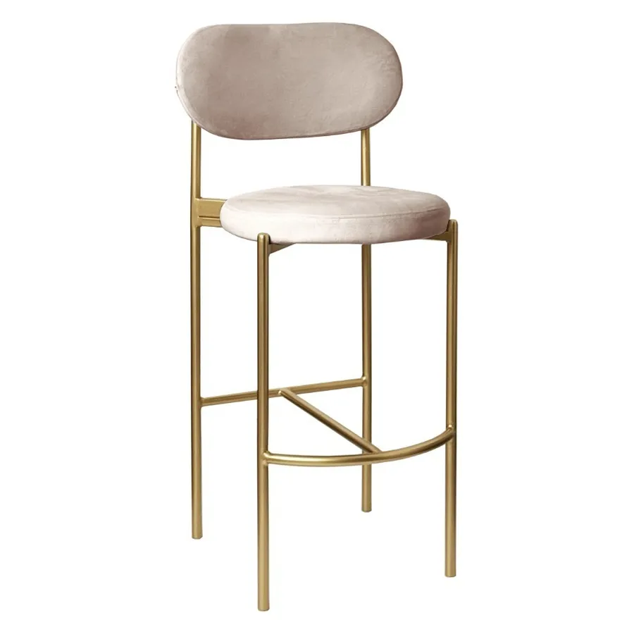 Стул барный Модерн Комфи Кремовый бисквит  (любой цвет каркаса) - Фото миниатюра 1