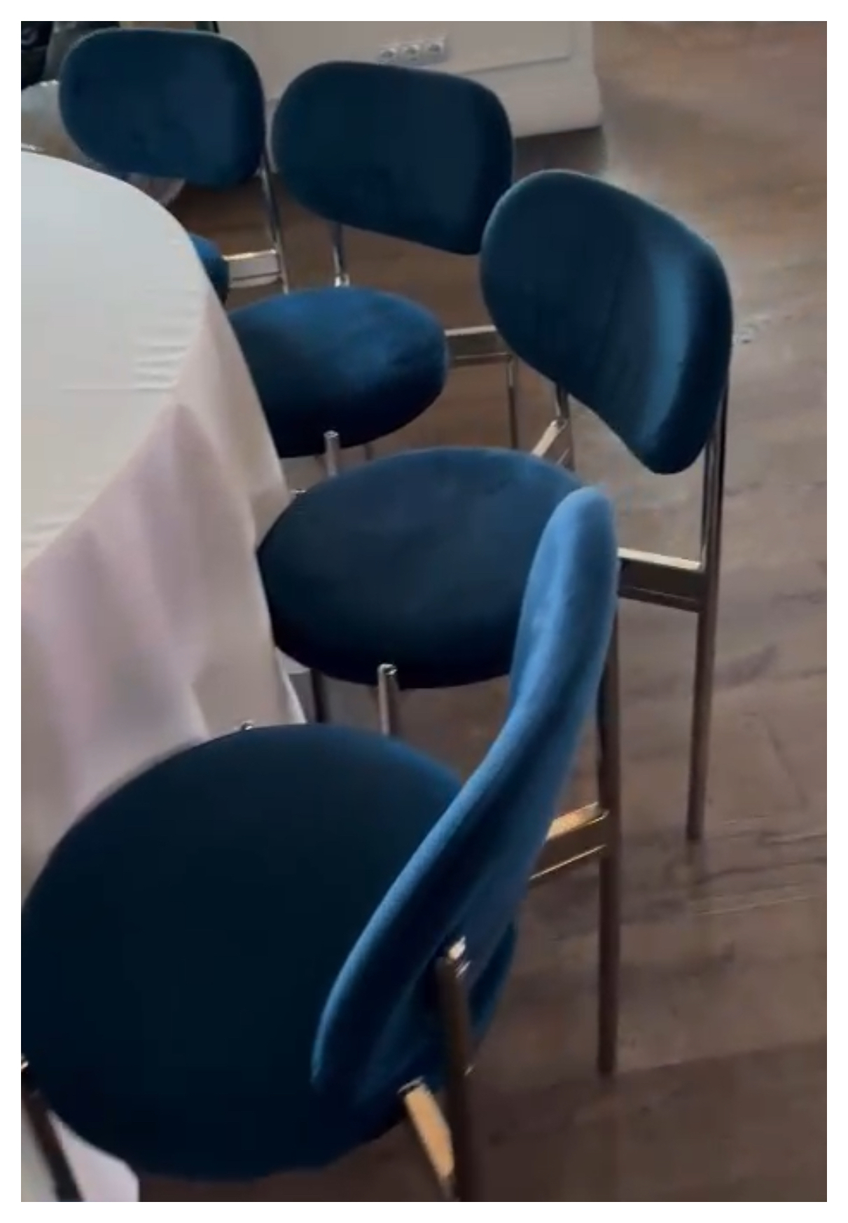 Стул Модерн Серебро, Глубокий синий