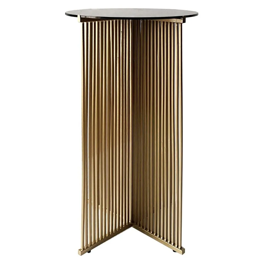 Коктейльный стол Шреддер Золото c черной столешницей - Фото миниатюра 1