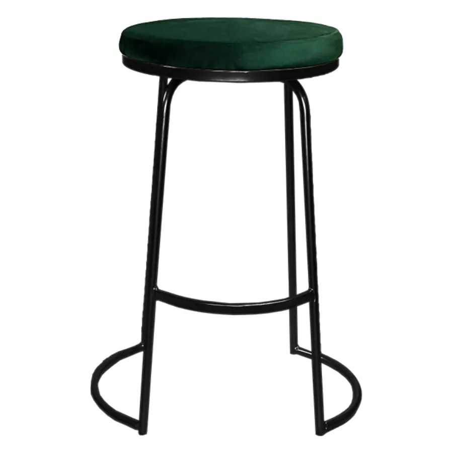 Стул барный Модерн Сэддл Изумрудный (любой оттенок каркаса) - Фото миниатюра 3