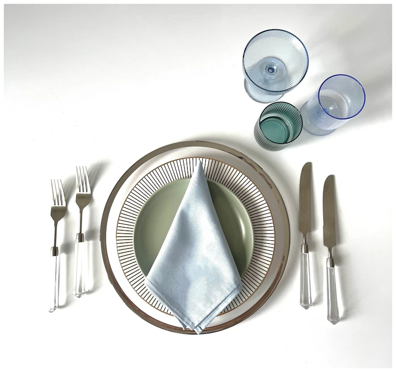 Салфетка из смесового льна, Немного злопамятная незабудка