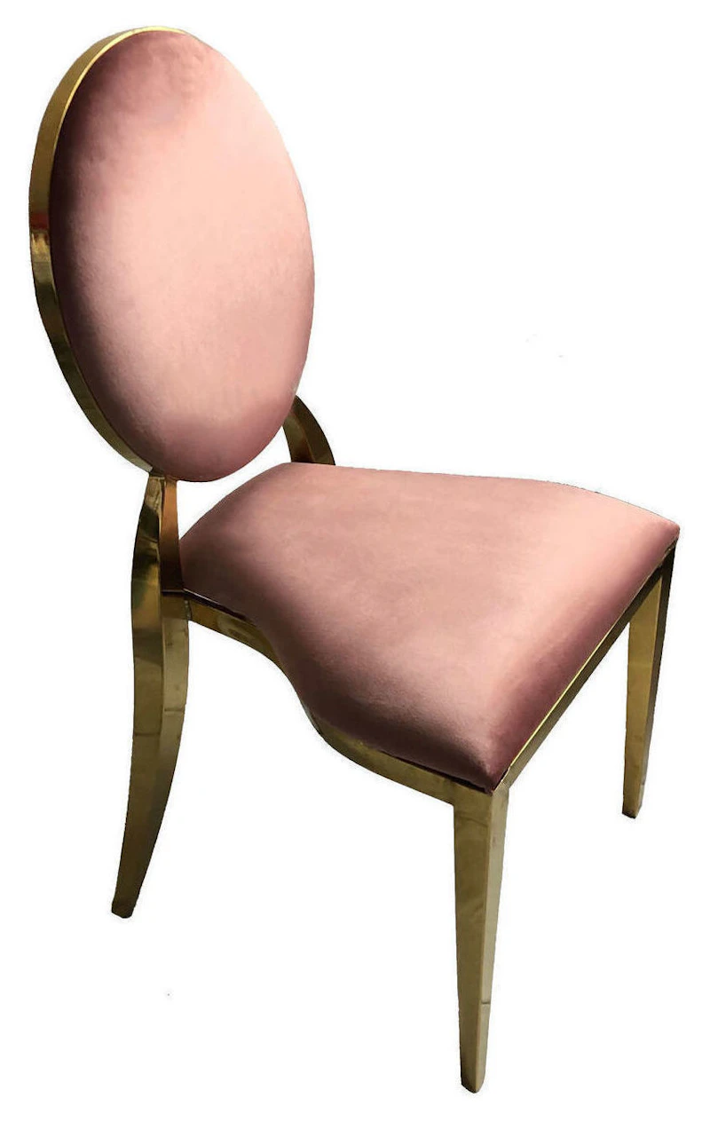 Стул Вашингтон Золото, велюр пыльная роза