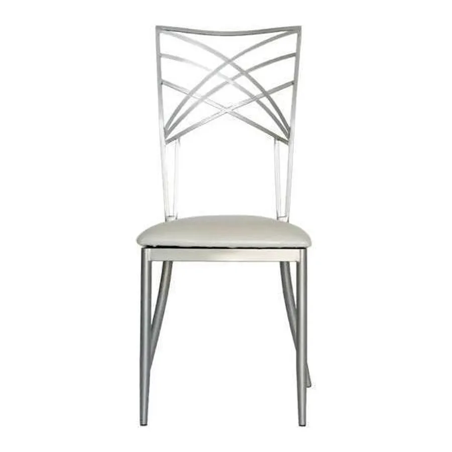 Стул Хамелеон Серебро (эко-кожа), белый, на  липучках - Фото миниатюра 2