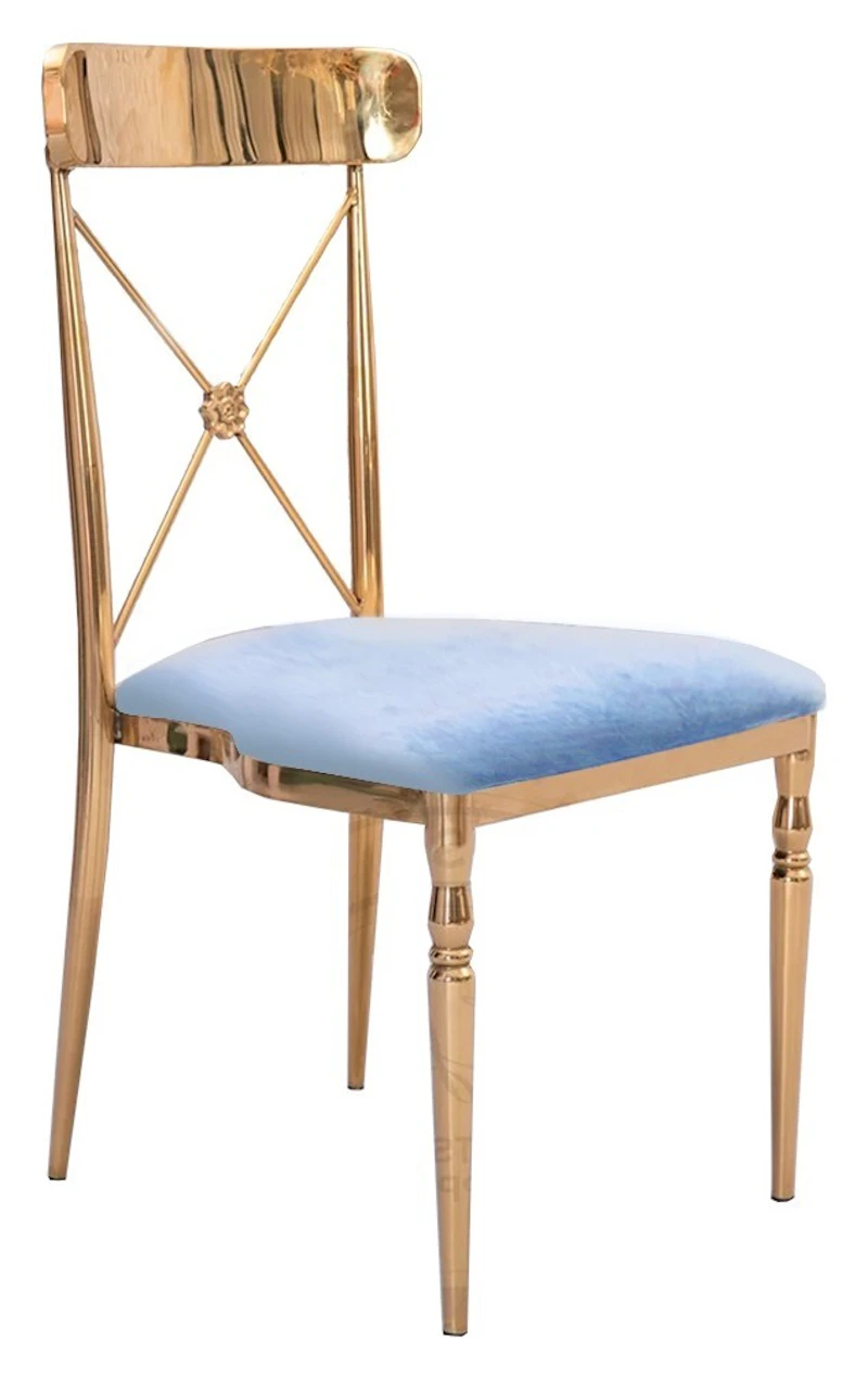 Стул Адлер, велюр, нежно-голубой
