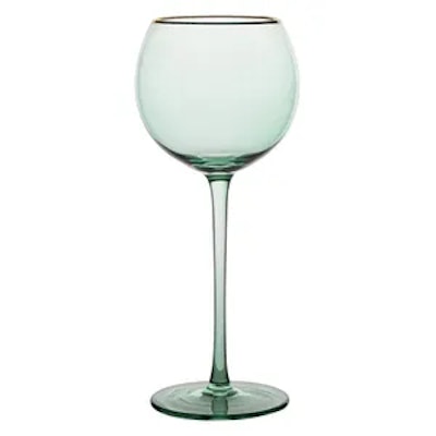 Бокал Сирен С эвкалиптовый с золотой каймой