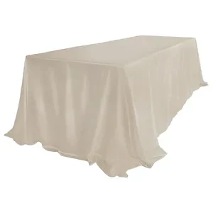 Скатерть велюр, прямоугольная, кремовый бисквит ХЛ - Фото 1