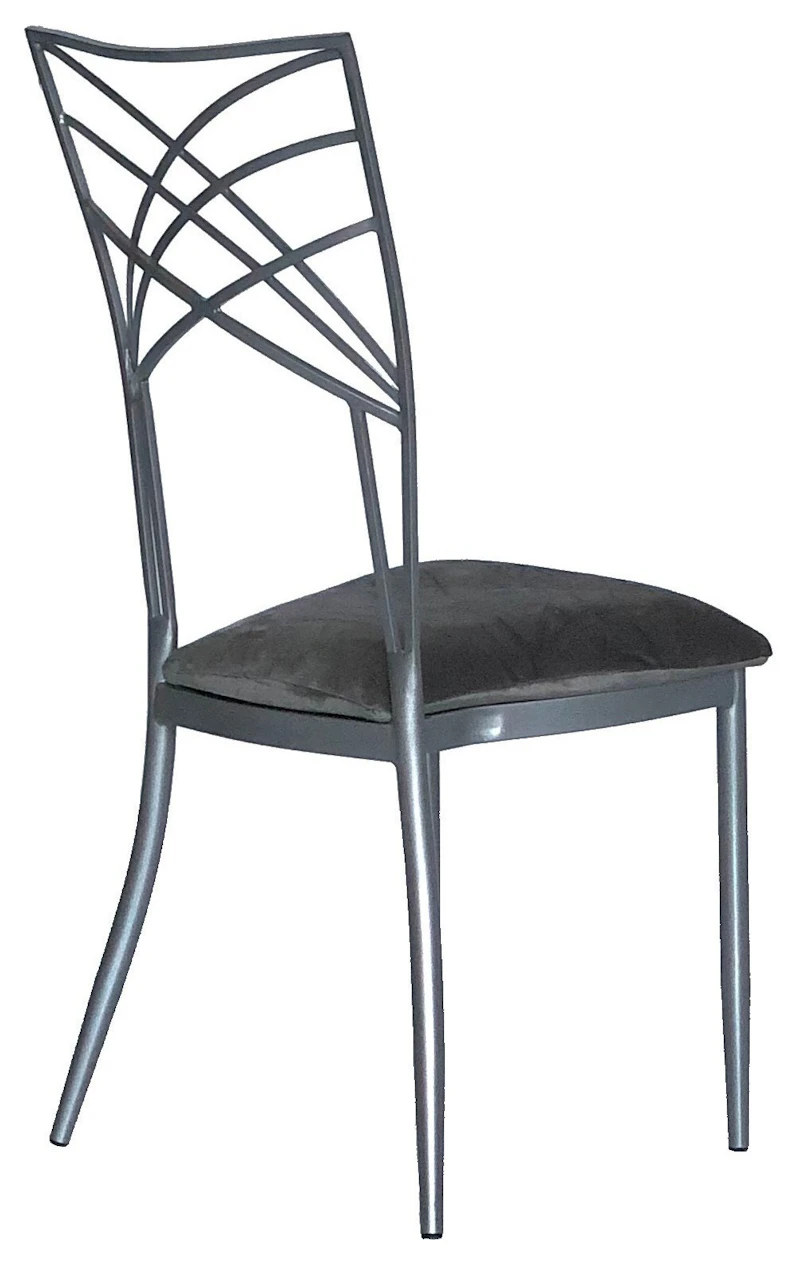 Стул Хамелеон, серебряный (велюр), серый