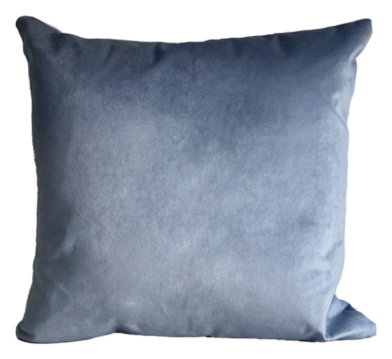 Подушка декоративная серо-голубая