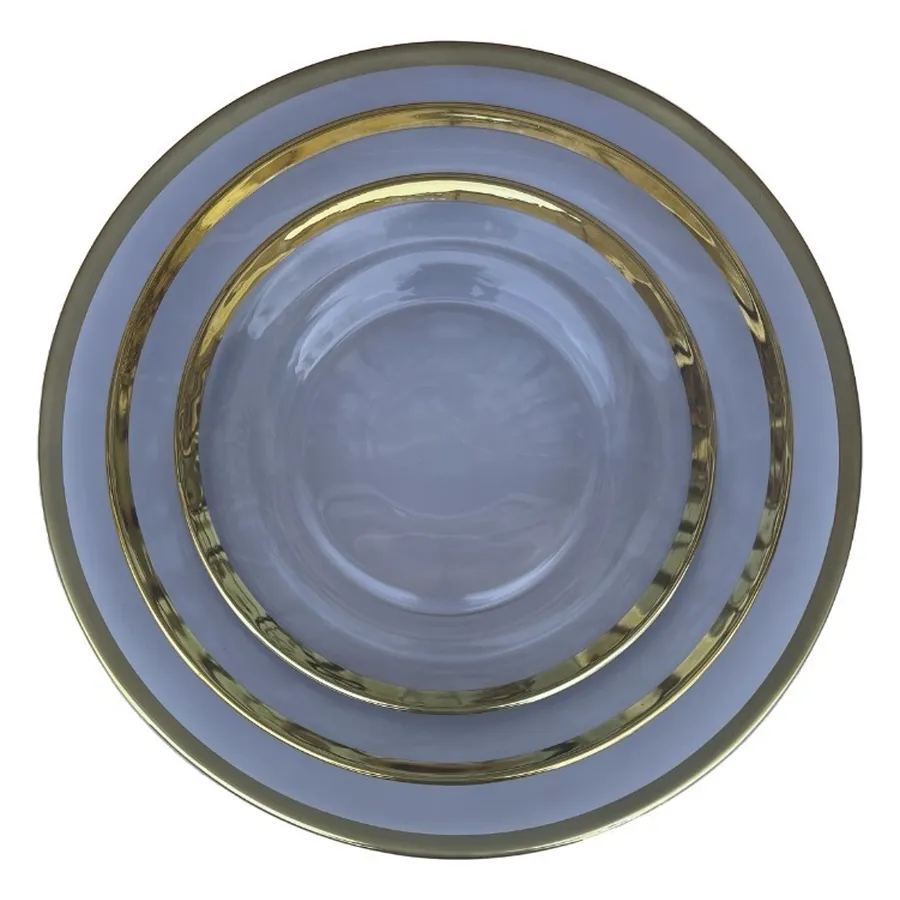 Сет порционных тарелок Лоллипоп Серый дымок Париж - Фото миниатюра 1