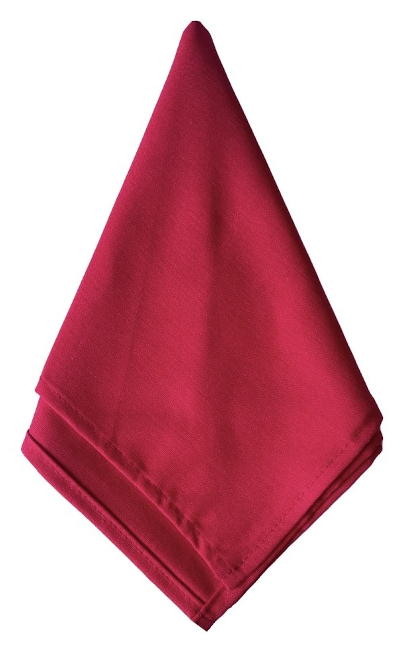 Салфетка из смесового льна, Плюмерия красный турмалин