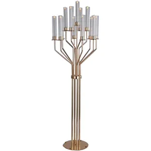 Канделябр золотой со стеклянными колбами Харизма (13 стоек) - Фото 1