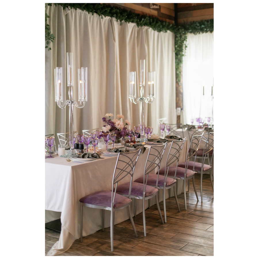 Стул Хамелеон серебро (велюр), сиреневый - Фото миниатюра 3