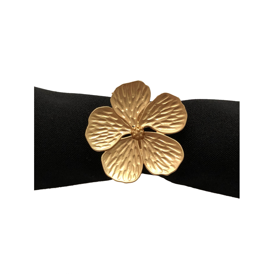 Кольцо для салфетки Золотой цветок - Фото миниатюра 2