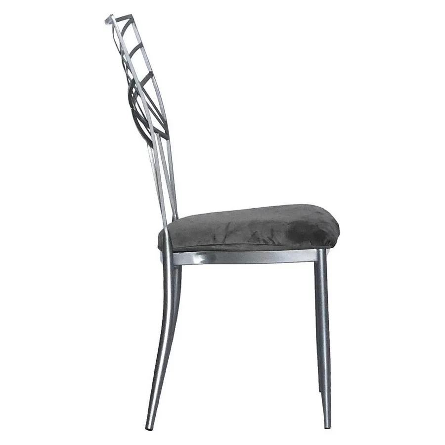 Стул Хамелеон, серебряный (велюр), серый - Фото миниатюра 4