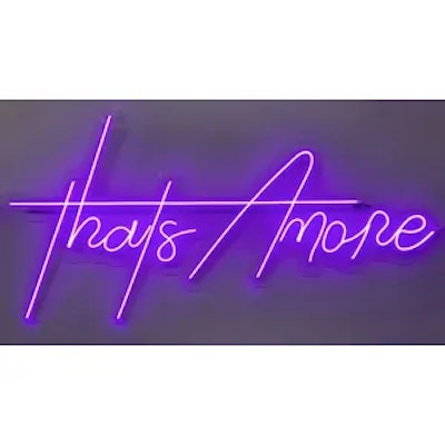 Неоновая надпись "Затс Амор", фиолетовая - изображение 2