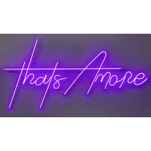 Неоновая надпись "Затс Амор", фиолетовая - Фото 2