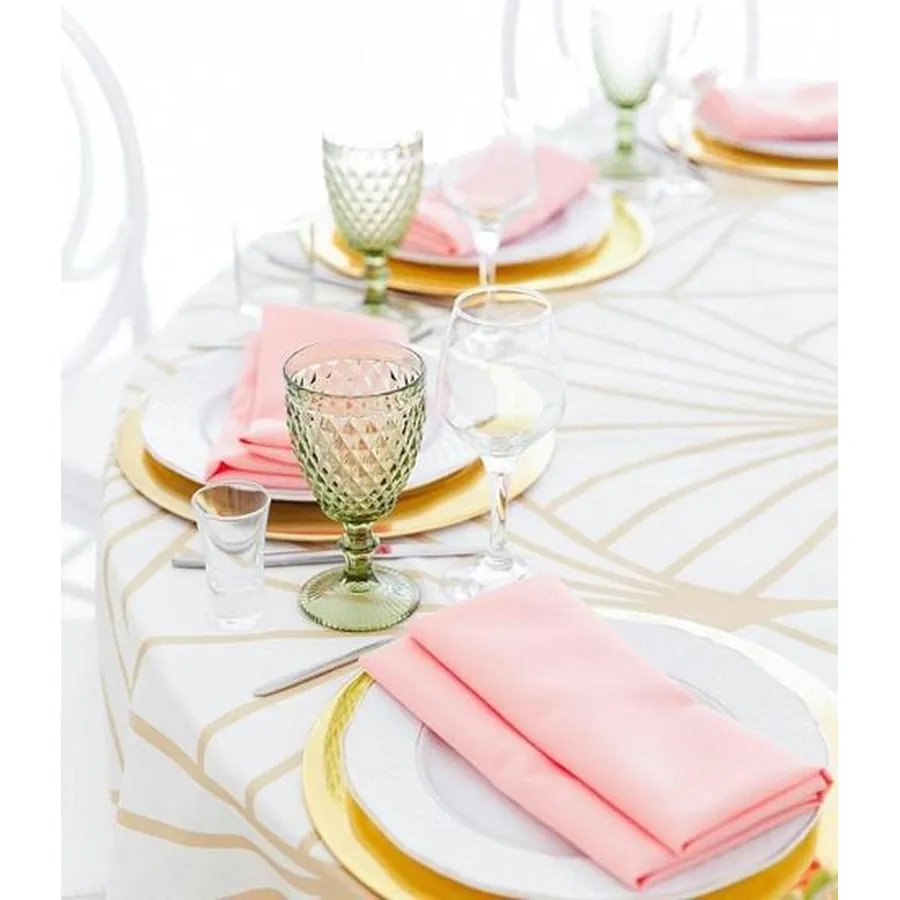 Салфетка персиковая, полиэстер - Фото миниатюра 2