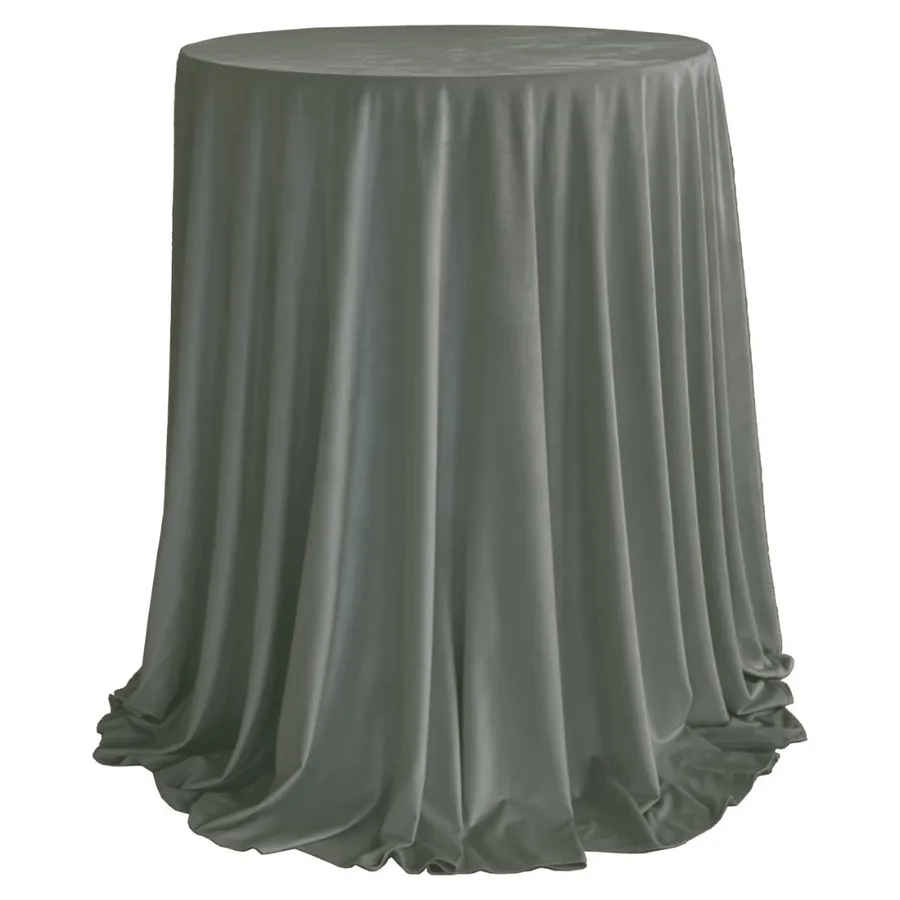 Комплект Стол коктейльный Тавола + скатерть велюр эвкалипт - Фото миниатюра 1