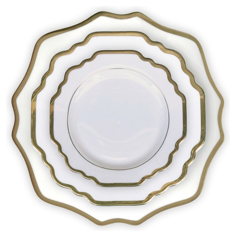 Сет тарелок Анна, 3 шт белые