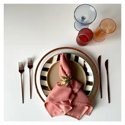 Салфетка пыльно-розовая, полиэстер - изображение 2