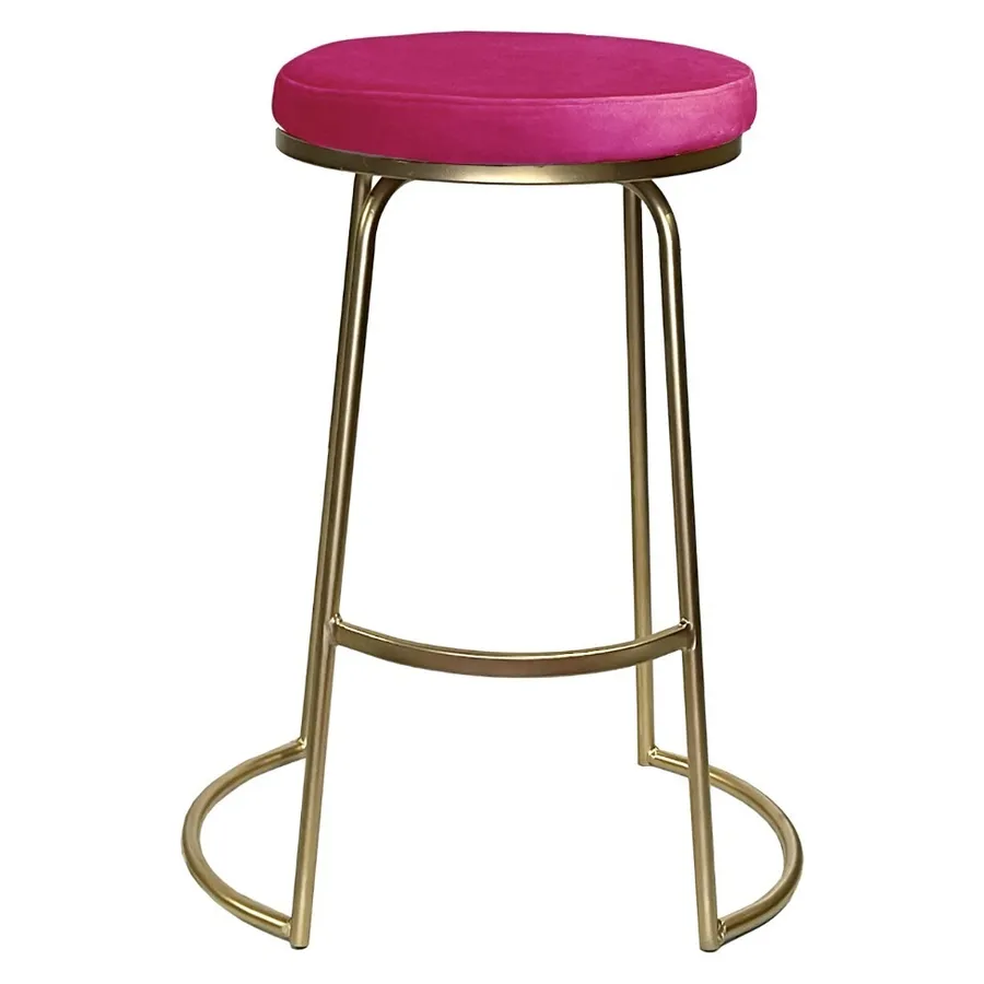 Стул барный Модерн Сэддл Манящая фуксия (любой оттенок каркаса) - Фото миниатюра 1