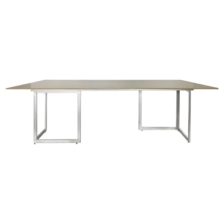 Стол Корнерс прямоугольный, нат. дерево + перекрас металло-каркаса - Фото миниатюра 4