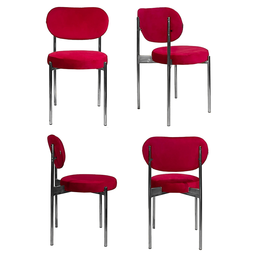 Стул Модерн Серебро, Малиново-красный - Фото миниатюра 2