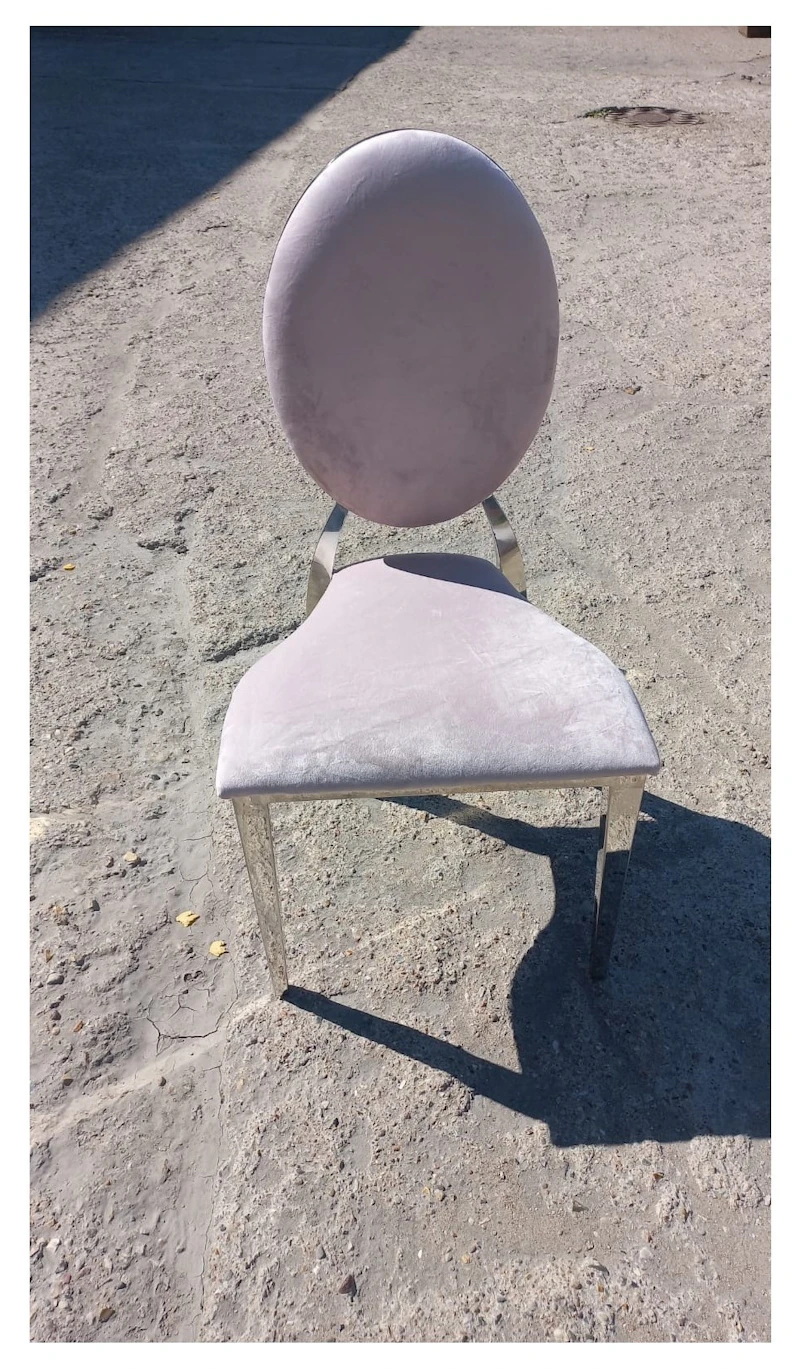 Стул Вашингтон Золото, велюр светло-розовый