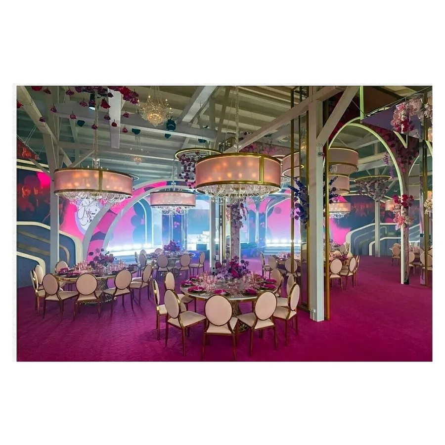 Люстра Сохо С, розовая матовая, с неоном - Фото миниатюра 2