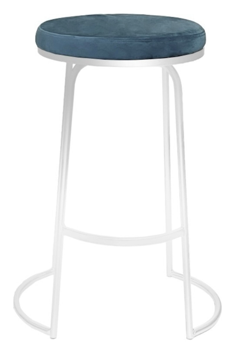 Стул барный Модерн Сэддл серо-голубой (любой оттенок каркаса)