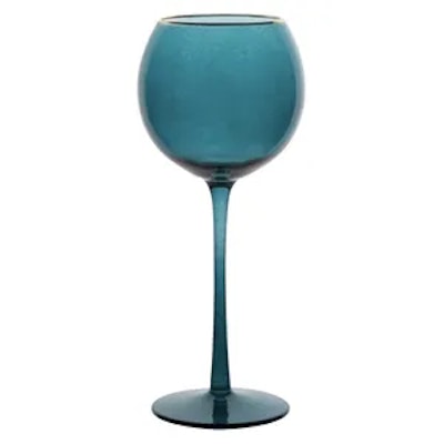 Бокал Сирен Л синий с золотой каймой