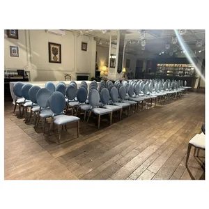 Стул Вашингтон Серебро, велюр серо-голубой - Фото 3