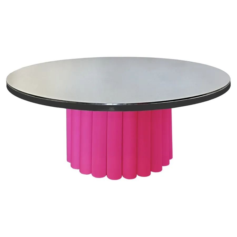 Стол зеркальная столешница, банкетный Сквош фуксия - Фото миниатюра 1