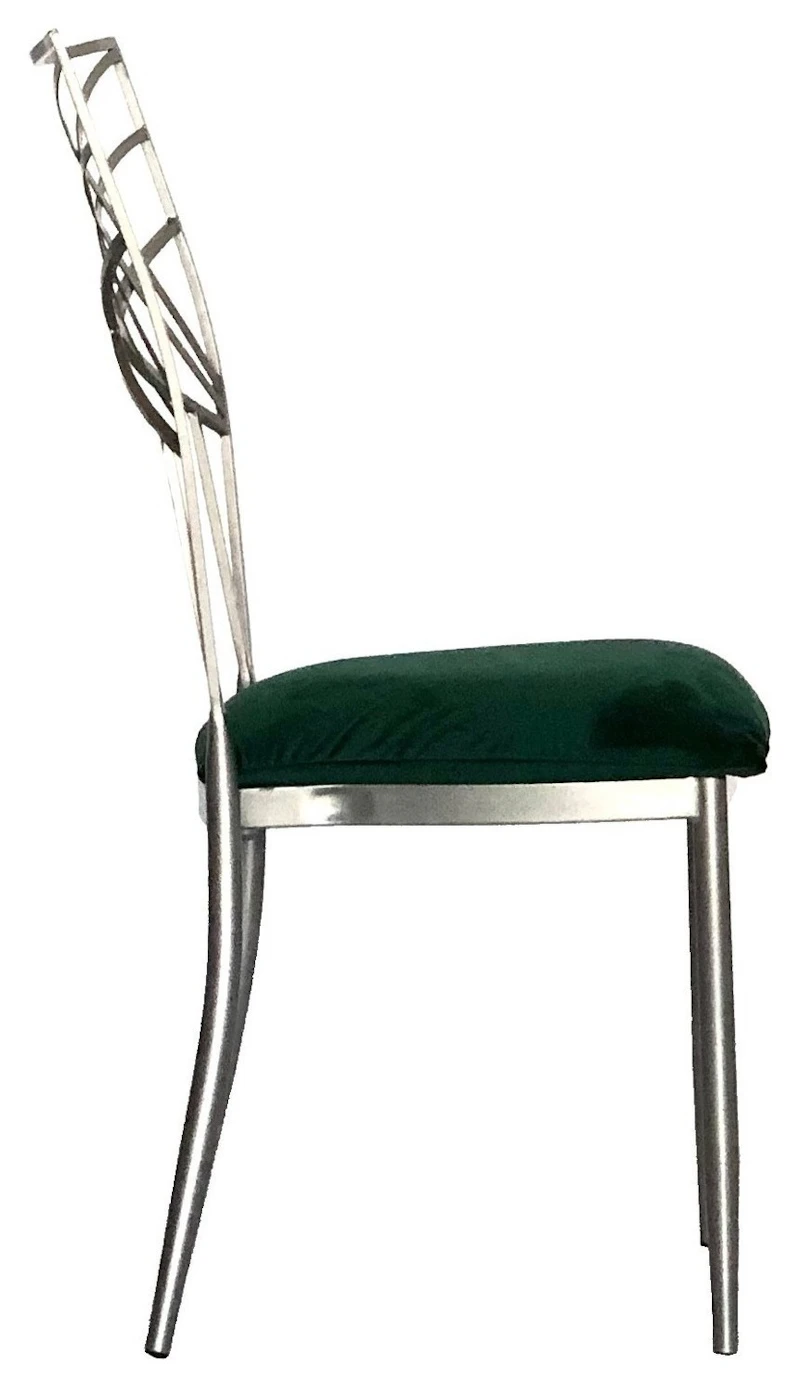 Стул Хамелеон Серебро, велюр изумрудный