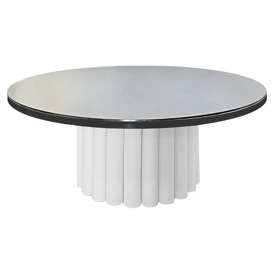 Стол зеркальная столешница, банкетный Сквош белый - Фото миниатюра 2