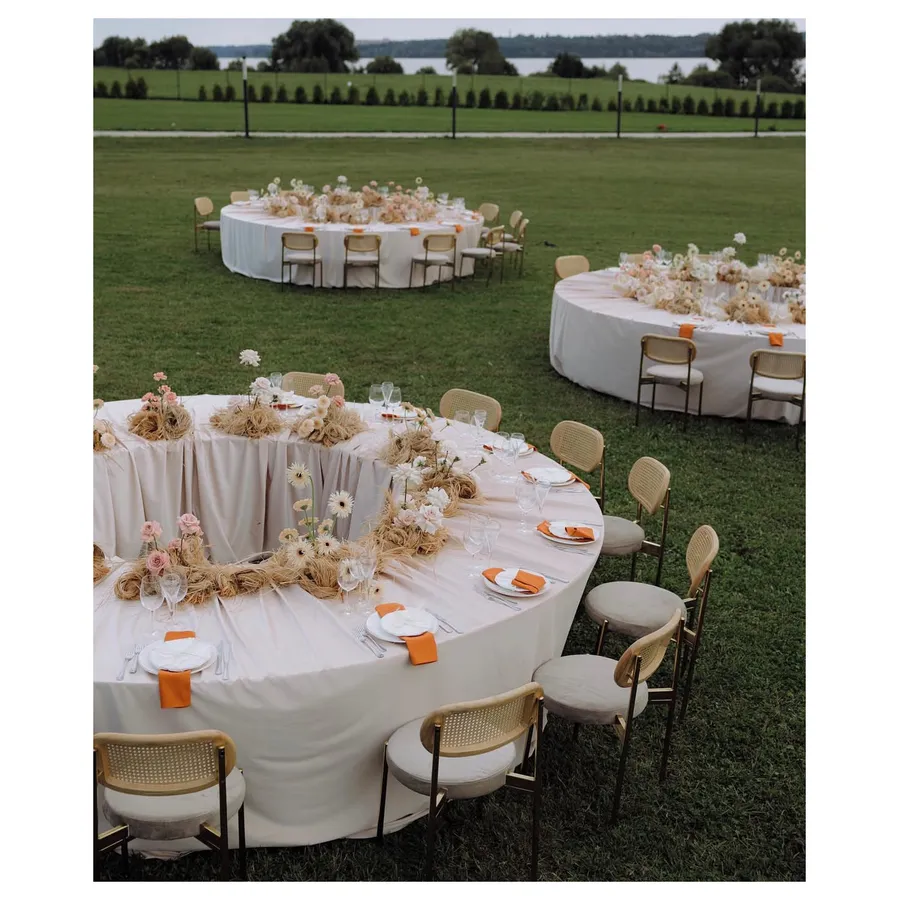 Стул Модерн Золото, Натуральный ротанг + Кремовый бисквит - Фото миниатюра 3