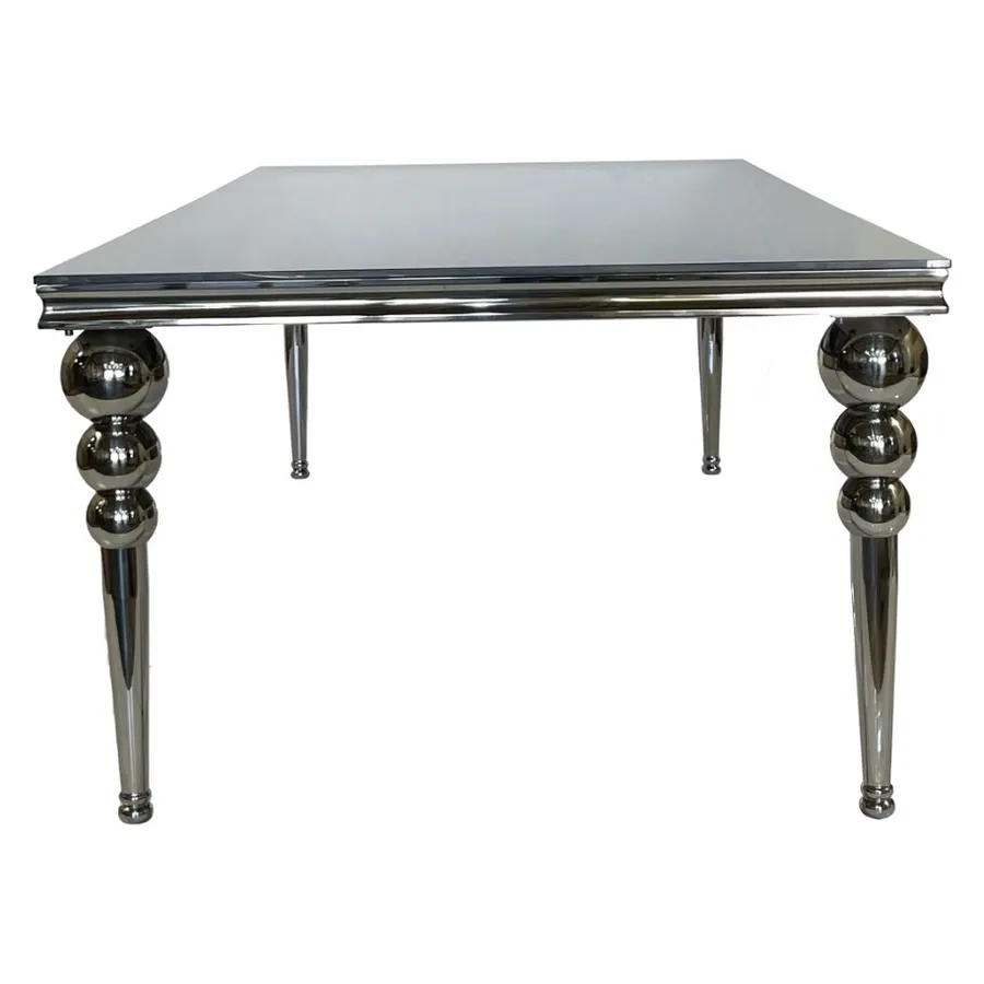 Прямоугольный стол Ректангл Серебро-240, темное зеркало - Фото миниатюра 3