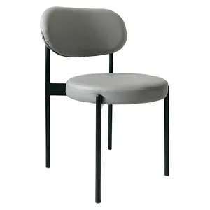 Стул Модерн Черный,  База серый (ЭКО-КОЖА) - Фото 1