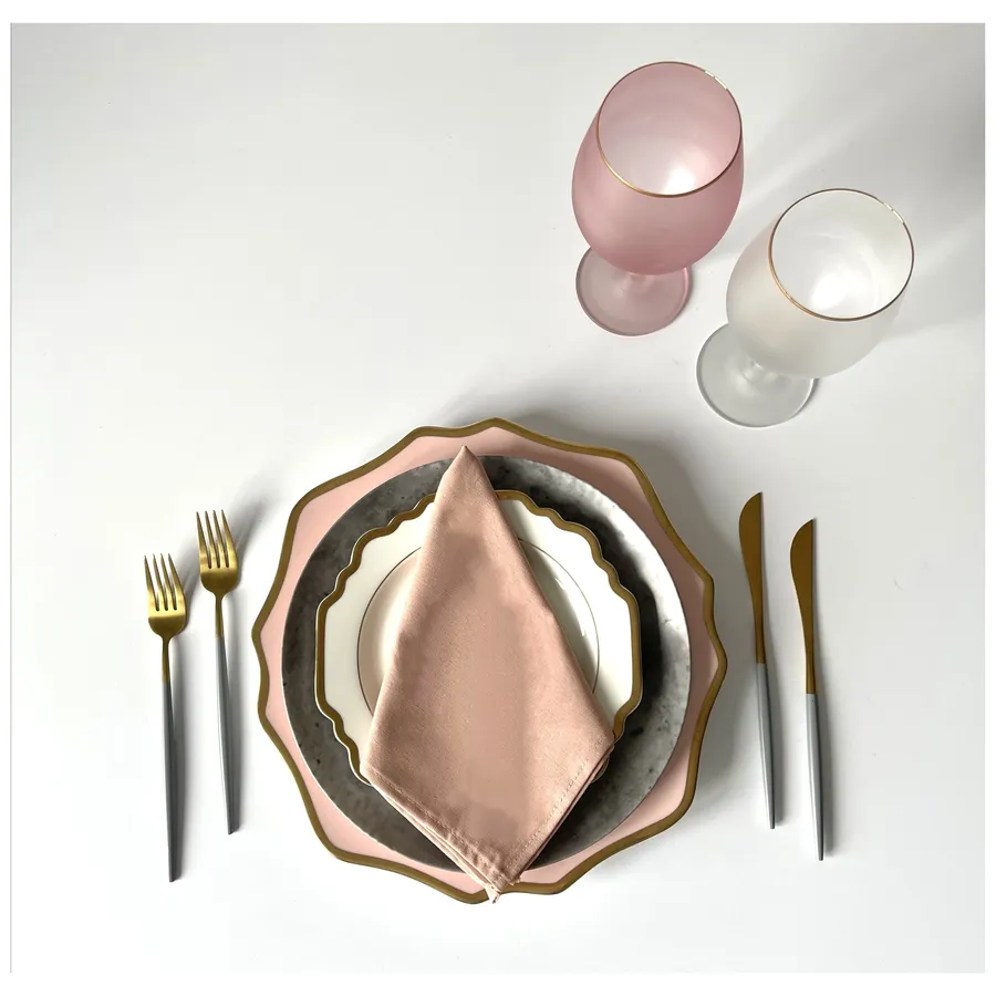 Салфетка из смесового льна, Припудренная Рози - Фото миниатюра 2