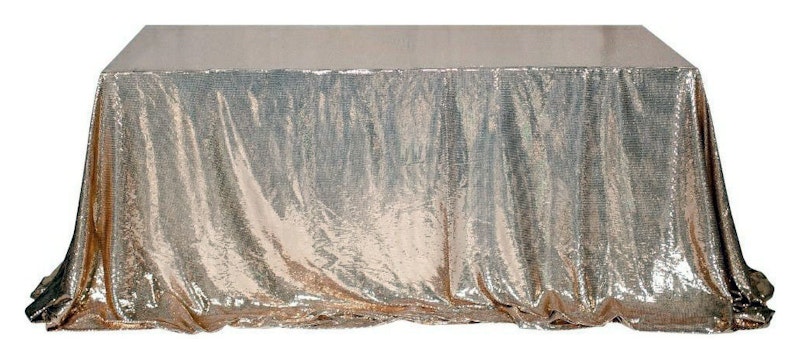 Скатерть с пайетками, прямоугольная, шампань